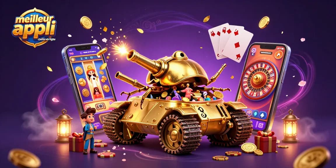 Meilleur appli casino en ligne : illustration animée d'une scène de casino miniature fascinante.