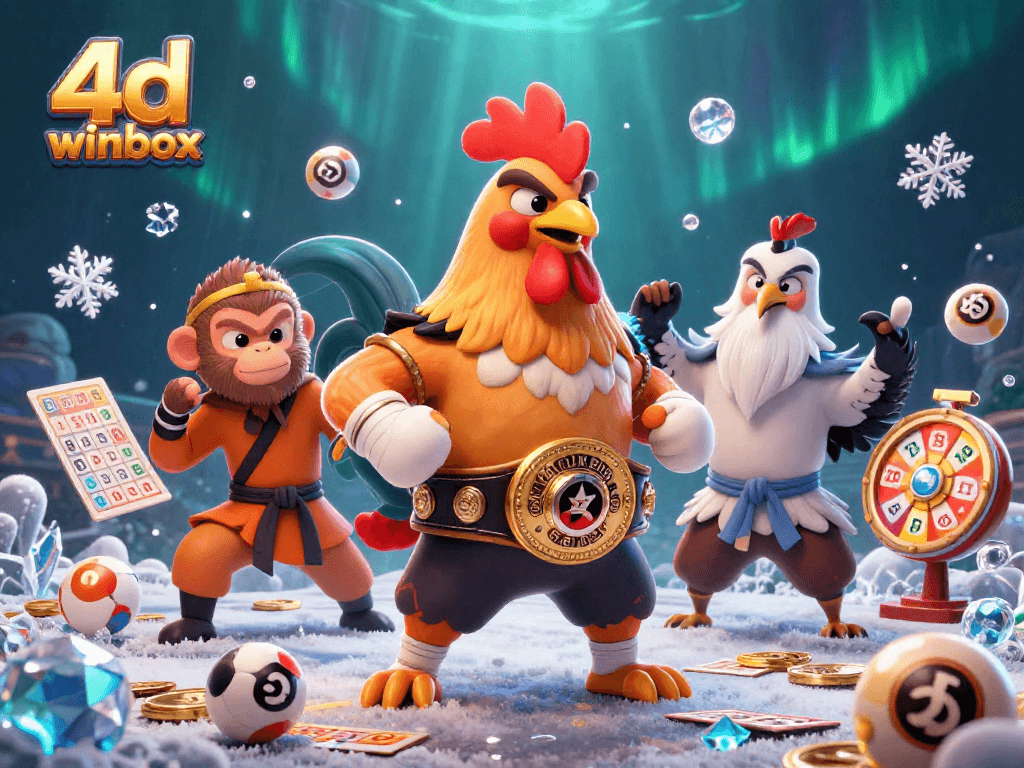 Join the action with 4D winbox lottery, featuring vibrant characters and thrilling game elements.