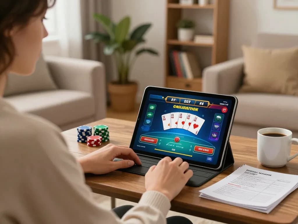 Engaging online gaming experience at casinò online italiani non aams in a cozy home setting.