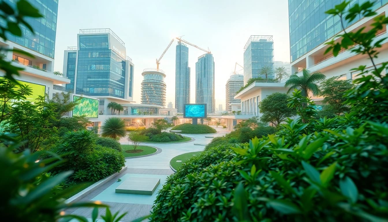 LC88 Land's innovative digital landscape showcasing sustainable architecture and green spaces.