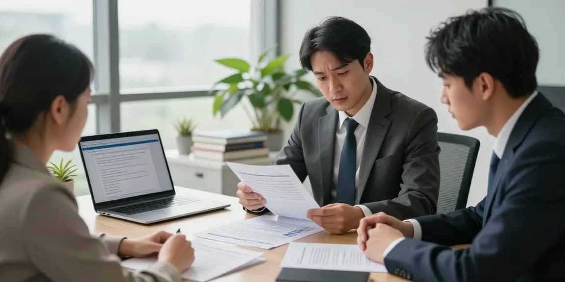 Understanding merchant cash advance lawsuit with a lawyer assisting a small business owner in a modern office.
