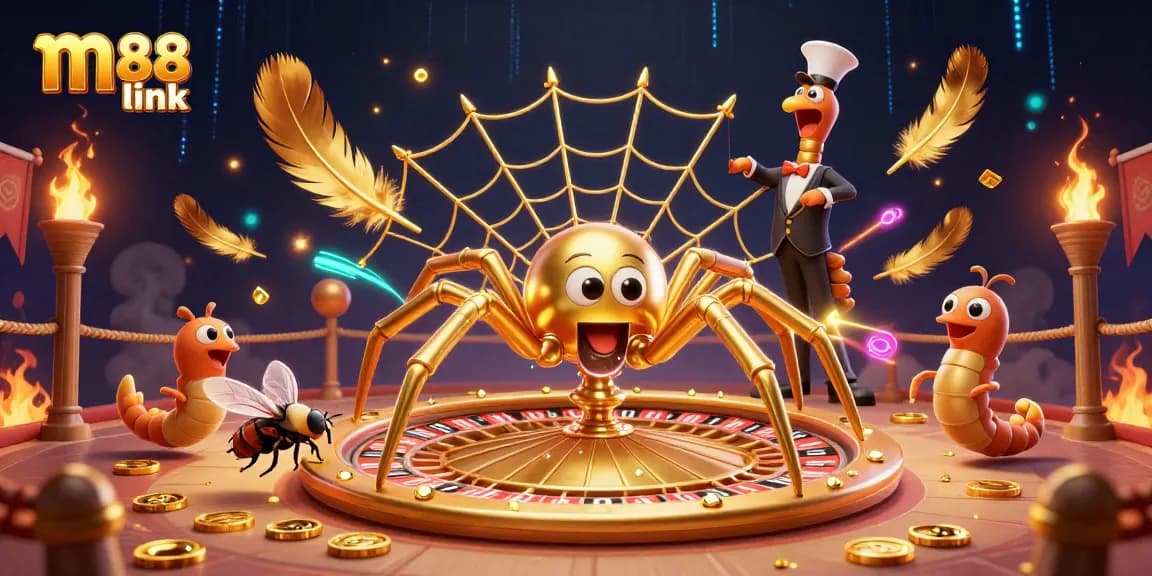 Place your bets at the m88 link roulette as golden fortunes await in this vibrant casino scene.