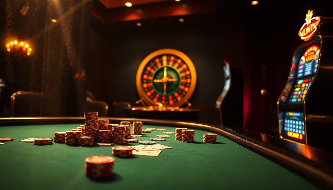 The hidden wiki links enhance the casino atmosphere, showcasing high-stakes poker action with vibrant chips.