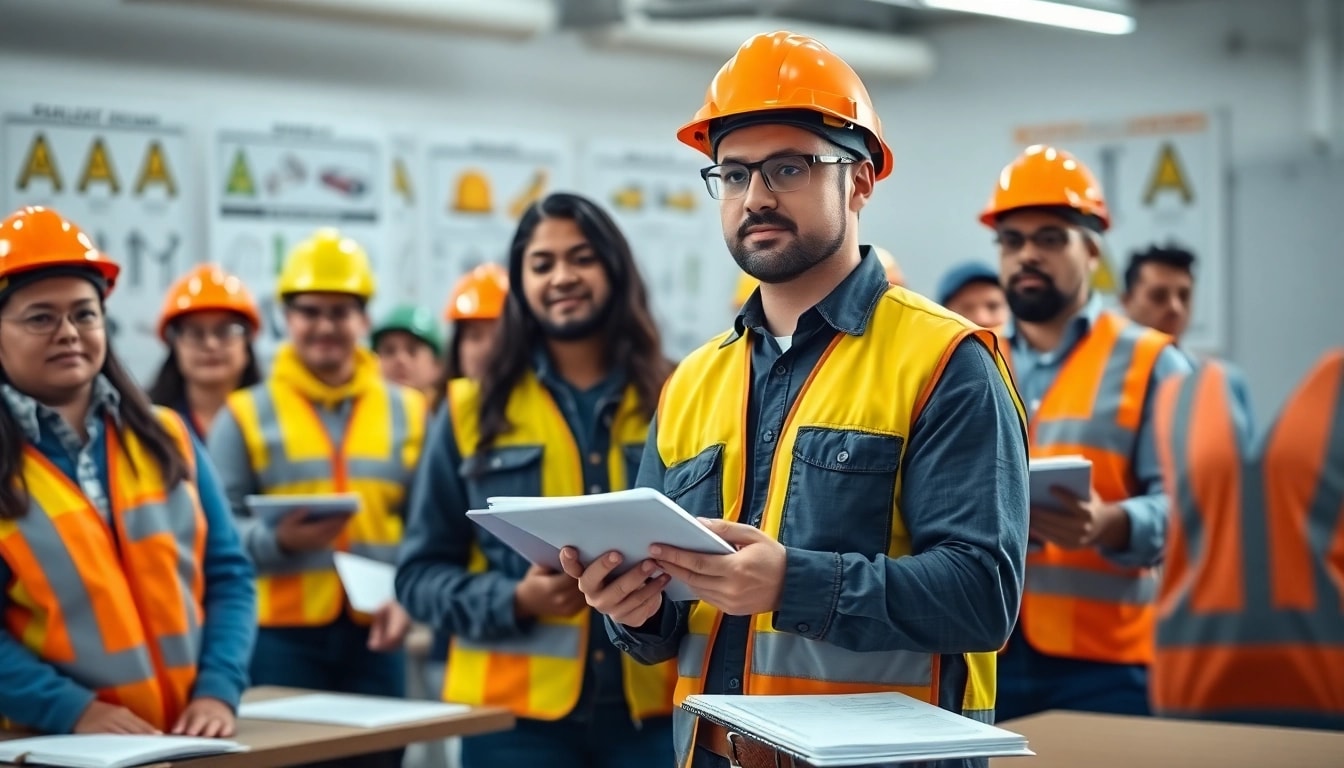 Engage in construction safety classes inside a bright training room with diverse participants.
