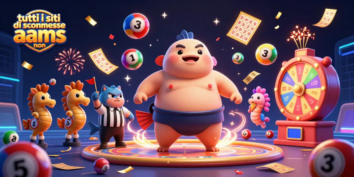 Scopri tutti i siti di scommesse non AAMS con la vivace illustrazione 3D di un fugu e altri personaggi divertenti.