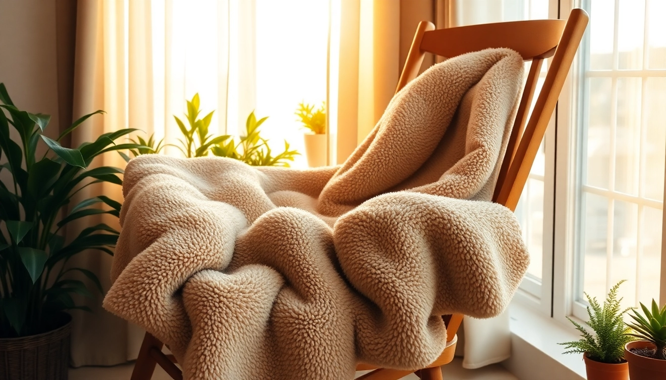 Fleece dekens die gelukkig een gezellige sfeer creëren in een zonnige kamer.