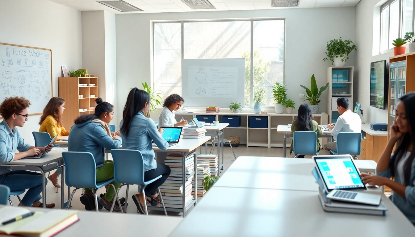 Education equity and reform in a modern classroom setting with diverse students engaged in collaborative learning.
