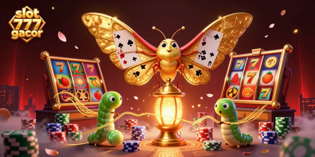 Menangkan jackpot dan sensasi permainan di slot 777 gacor dengan ilustrasi kasino yang memukau.