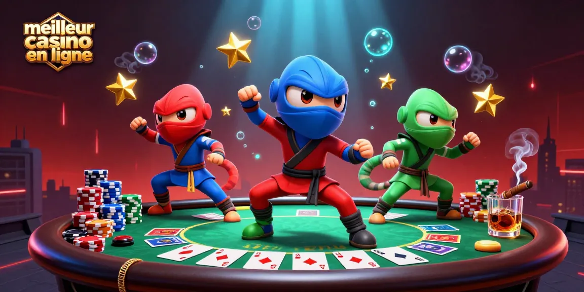 Jouez au meilleur casino en ligne avec nos caméléons ninjas au poker et ambiance palpitante.