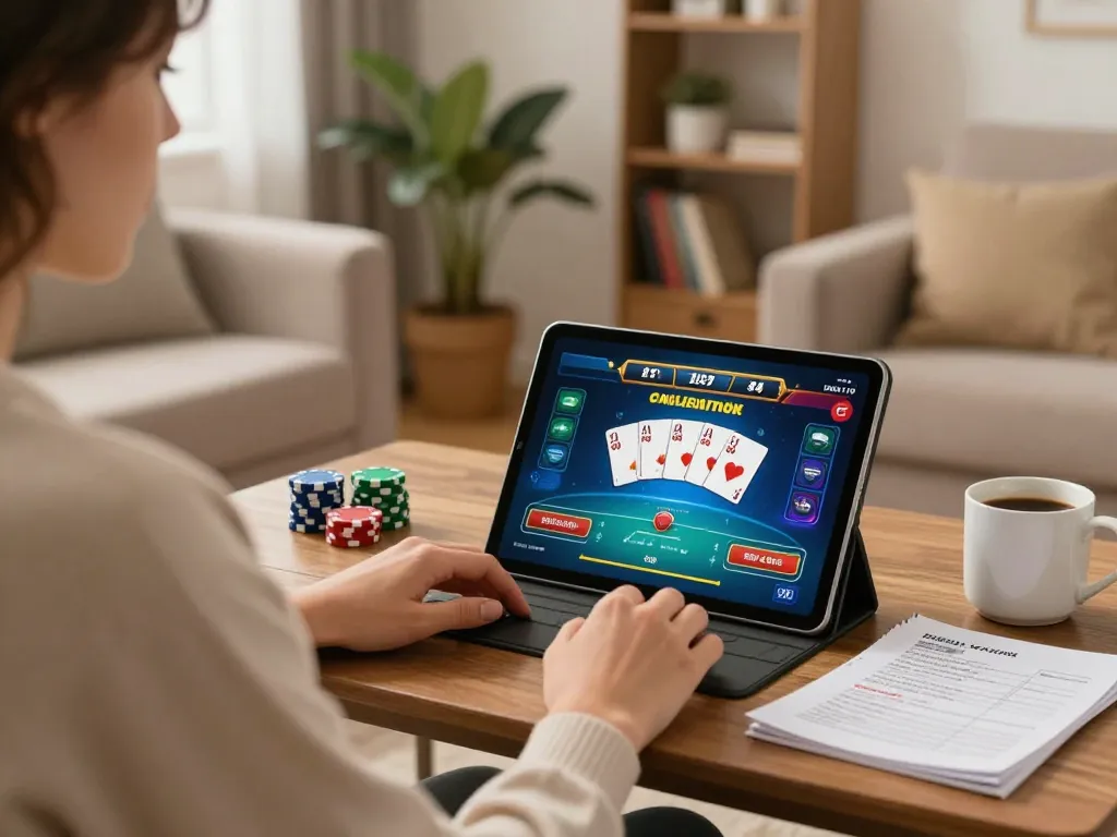Engaging online gaming experience at casinò online italiani non aams in a cozy home setting.