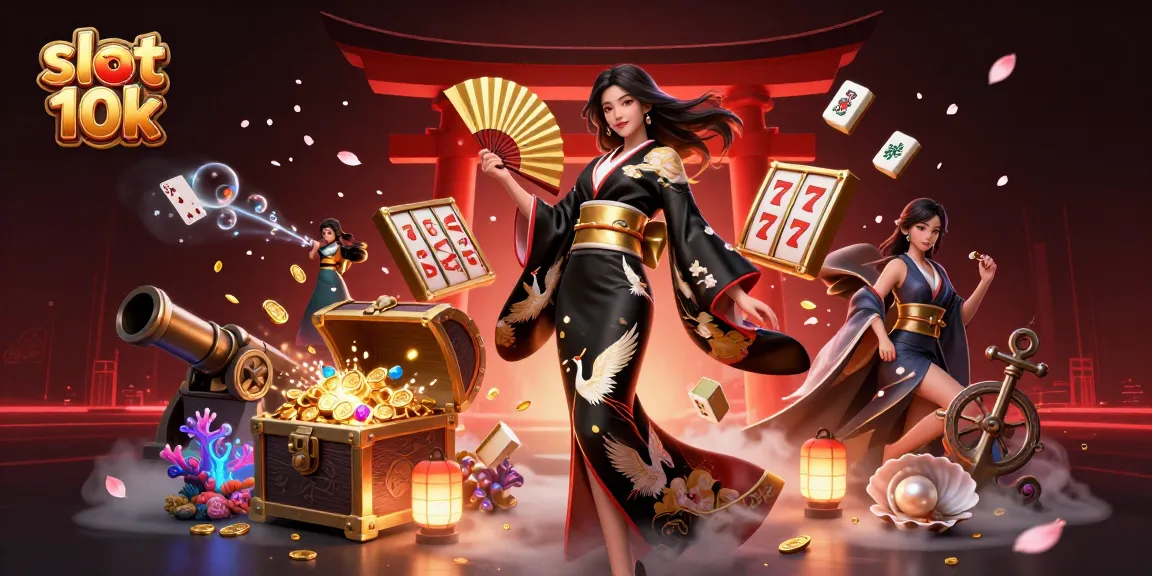 Engage with slot 10k vibrancy in a dynamic casino scene featuring an elegant Asian hostess.