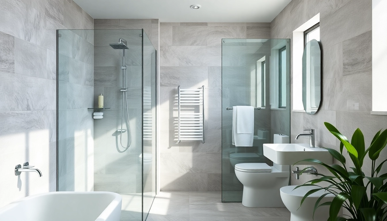Sonni sanitär GmbH präsentiert hochwertige Badprodukte in einem modernen Badezimmer.