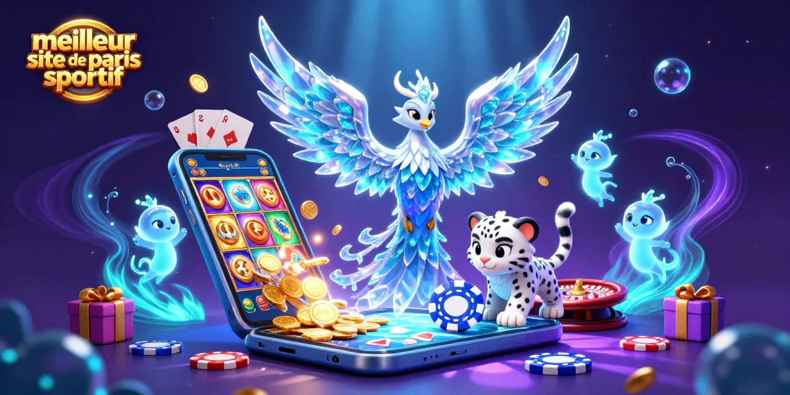 Découvrez le meilleur site de paris sportif avec cette illustration 3D captivante, réunissant des personnages enjoués et des éléments de jeu dynamiques.