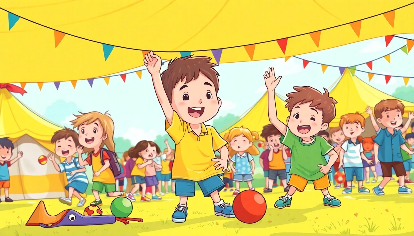 Children enjoying diverse activities at vibrant holiday camps with engaging environments.