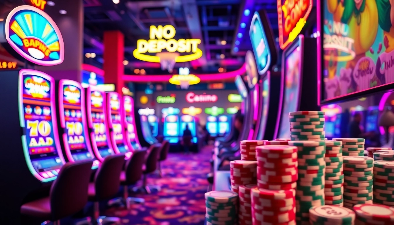 Neue casino bonus ohne einzahlung mit lebhaften Spielautomaten und Spannungsgefühl im Casino.