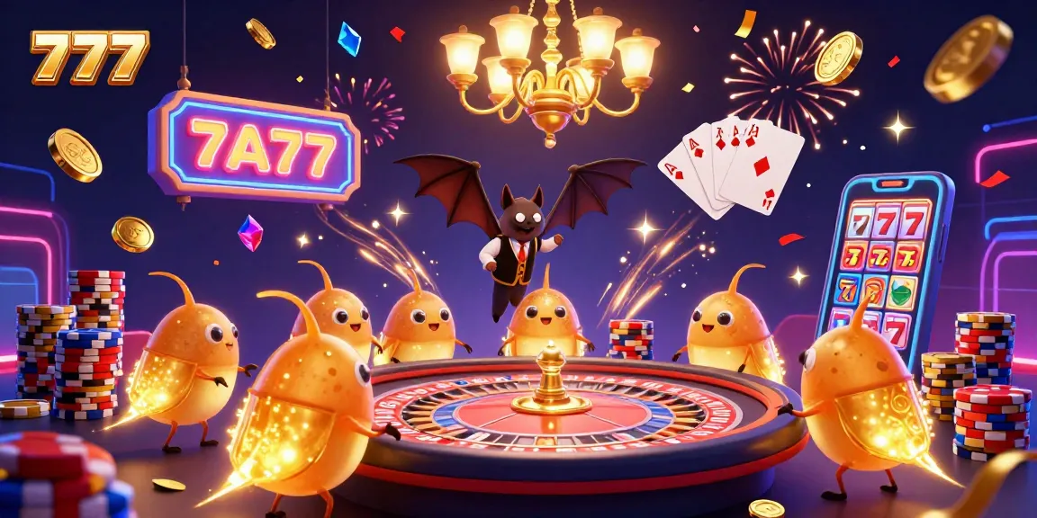 Experience thrilling wins at 777 casino with spectacular bioluminescent glowworms in this vibrant digital illustration.