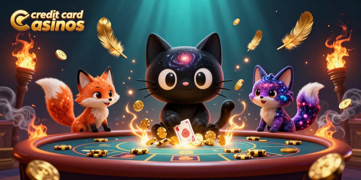 Experience the thrill of credit card casinos with vibrant characters and dynamic gaming elements.