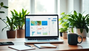 Visualize an engaging smm reseller panel dashboard on a digital marketing workspace