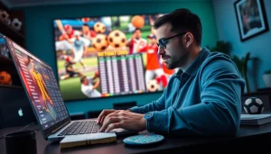 Explore exciting sports betting sites India with a modern setup showcasing active online betting.