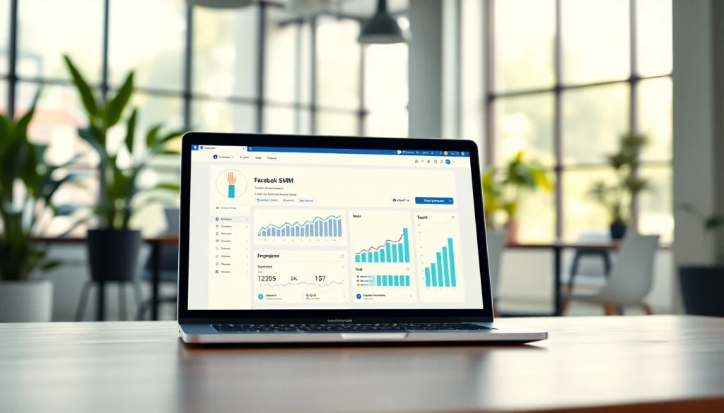Boost social media engagement with an effective facebook smm panel interface in a vibrant workspace.