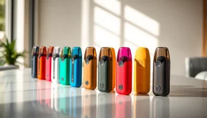 Entdecken Sie die einzigartigen hqd pods in lebendigen Farben und modernem Design auf einem stilvollen Tisch.