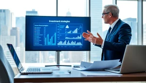Expert discussing investment management San Antonio strategies in a modern office setting.