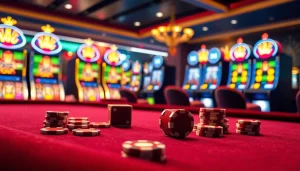 Experience the excitement of QQ88 COM with vibrant casino tables and colorful poker chips.