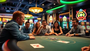 Engage with the best Canada online casinos featuring users enjoying vibrant gaming experiences.