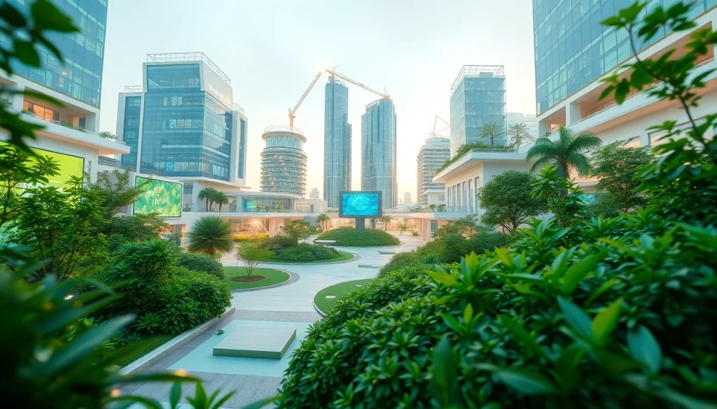 LC88 Land's innovative digital landscape showcasing sustainable architecture and green spaces.