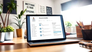 Craft a standout Resume Builder with an easy interface in a creative workspace.
