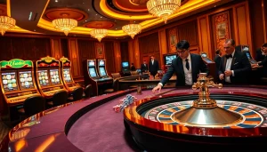 Experience the thrill of gambling at nhà cái vua99 with vibrant gaming tables and digital interfaces.