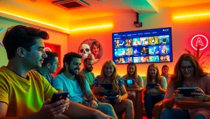 Explore immersive HTML porn games in an inviting gaming lounge setting