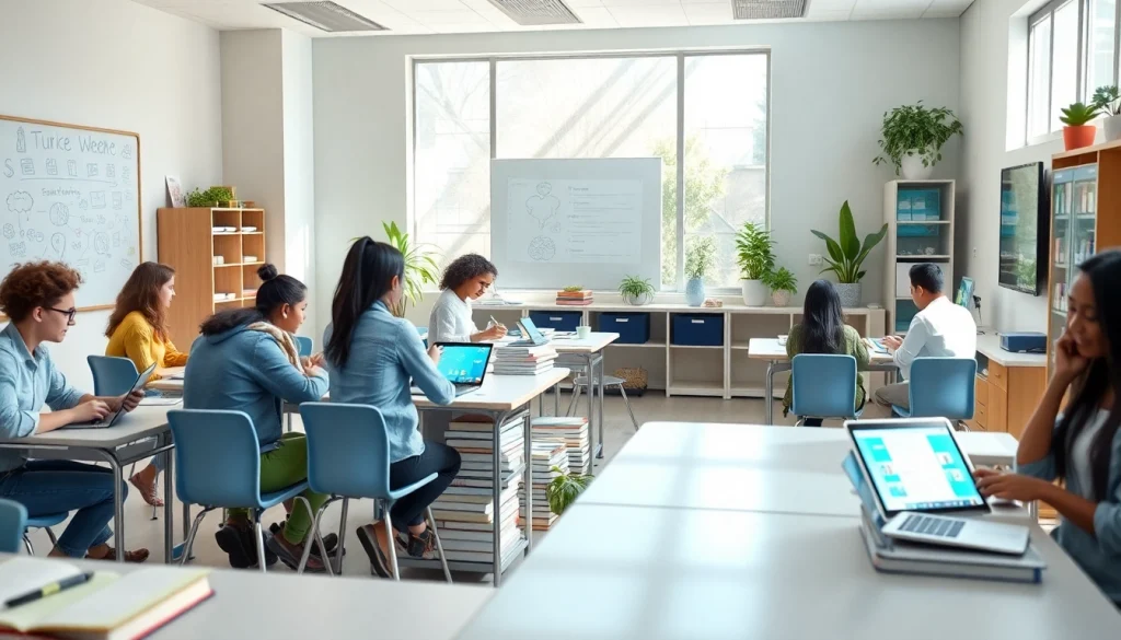 Education equity and reform in a modern classroom setting with diverse students engaged in collaborative learning.