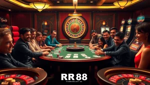 Experience high-stakes gambling at RR88 with poker, roulette, and vibrant casino energy.
