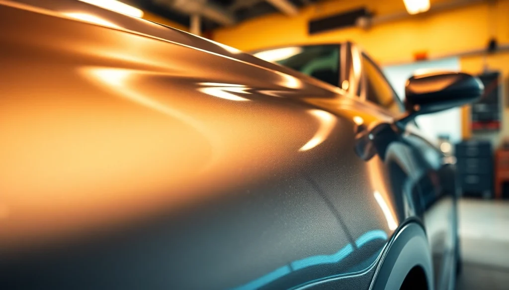 PPF Chattanooga applied on a luxury vehicle in an auto detailing shop demonstrating meticulous craftsmanship.