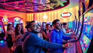 Không khí chơi game trực tuyến đầy hứng khởi tại Saowin 84 khi người chơi thưởng thức nhiều trò casino khác nhau.