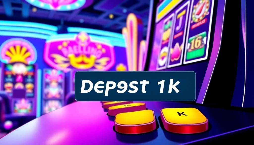 Menampilkan opsi slot deposit 1k pada antarmuka slot online yang cerah dan menarik.