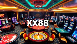 Experience thrilling gameplay at XX88 with vibrant casino tables and exciting slot machines.