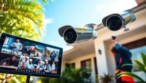 Cámaras de seguridad en Liberia instaladas en una vivienda, mostrando tecnología avanzada e instalación profesional.