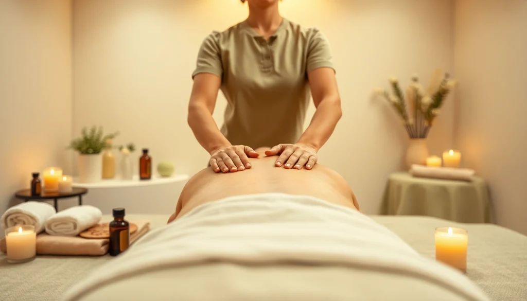 조용한 스파 환경에서의 원주마사지 중 휴식