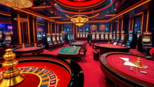 L'ambiance vibrante du meilleur casino en ligne France présentant des jeux passionnants comme le poker et la roulette.