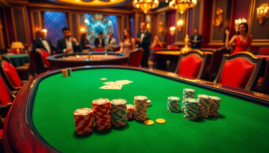 Vivez l'excitation de gagner au meilleur casino en ligne France avec des jetons de poker et des cartes vibrants.