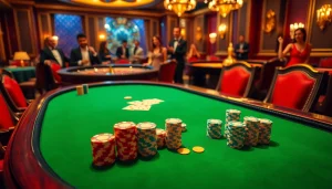 Vivez l'excitation de gagner au meilleur casino en ligne France avec des jetons de poker et des cartes vibrants.