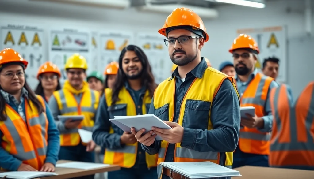 Engage in construction safety classes inside a bright training room with diverse participants.