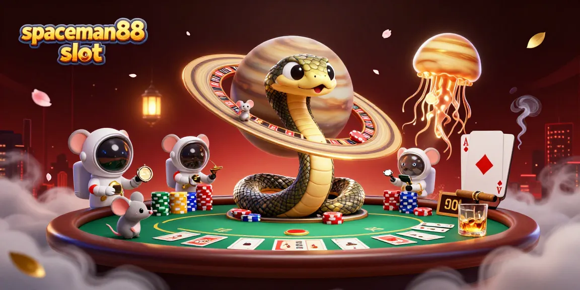 Engage in the spaceman88 slot adventure with cartoon characters in a vibrant gambling universe.